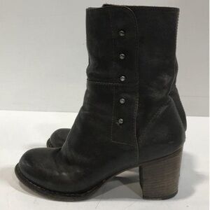 Women’s Fiorentini + Baker Elegant Black Leather Heeled Boots w/Studs Size 37